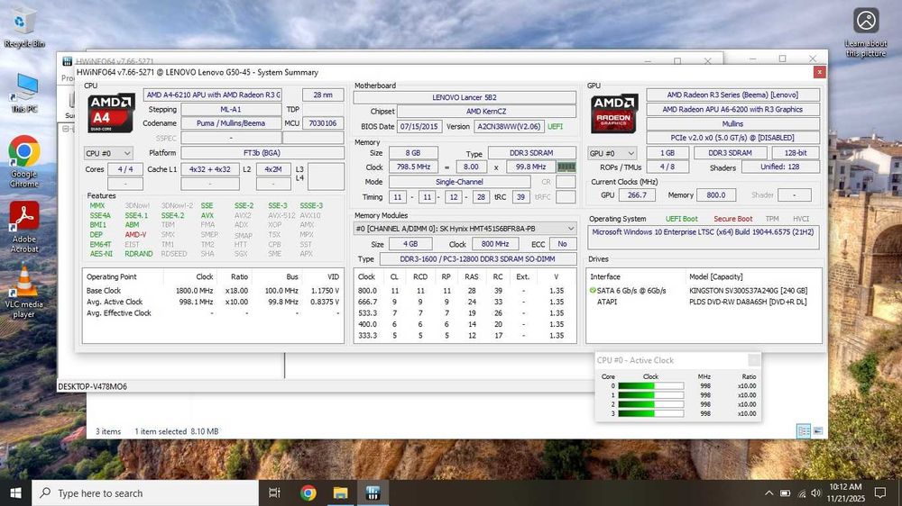 Lenovo G50-45 AMD/8GB RAM/SSD stare foarte buna