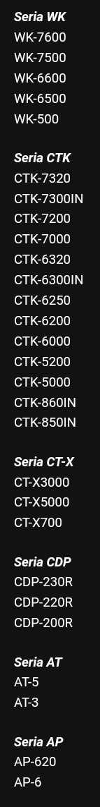 Ofer ritmuri pentru orga Casio CTX 3000/CTX 5000, CTK, WK... etc.