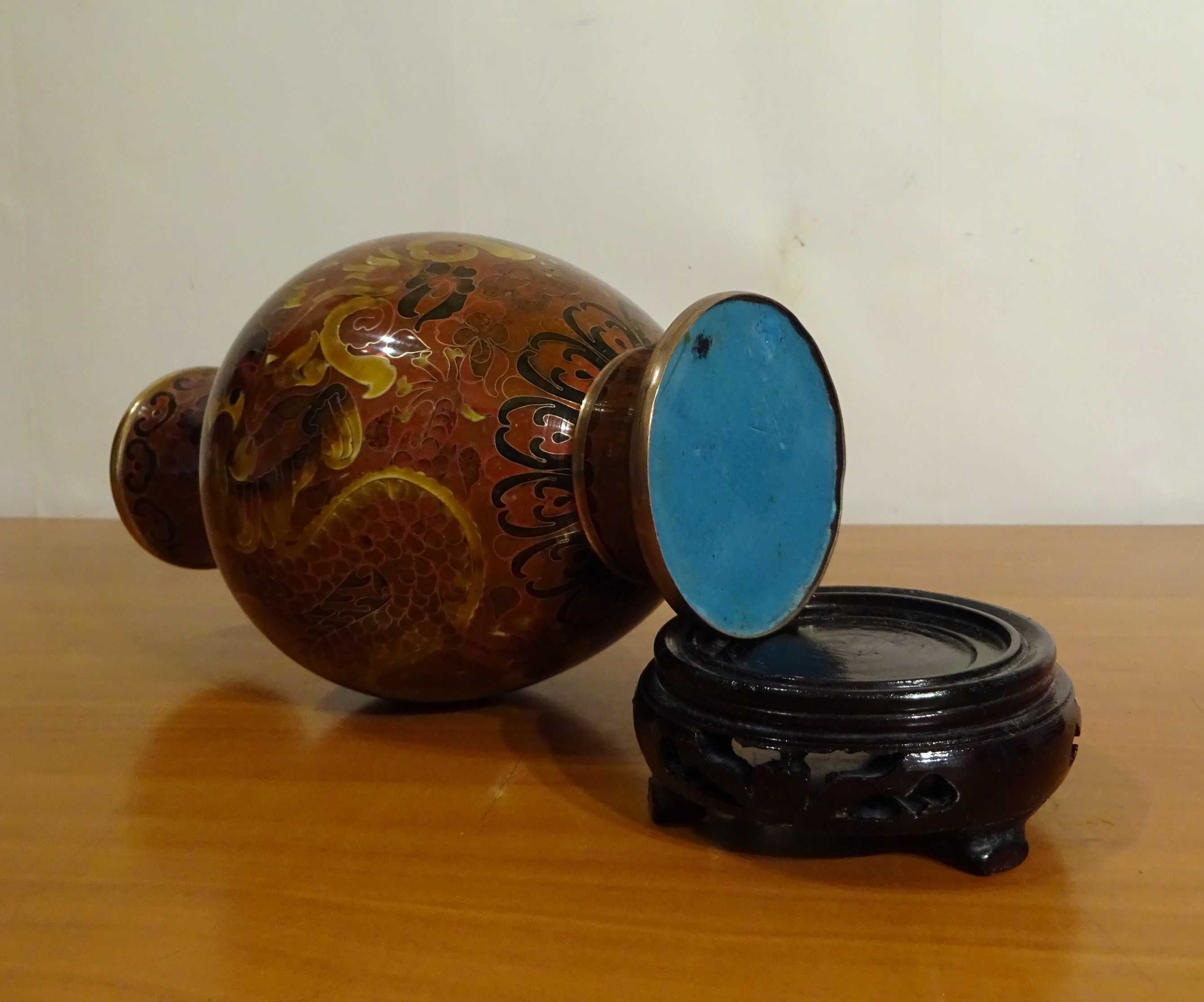 Vaza cloisonne Feng shui cu dragoni + alte vaze asiatice Feng shui