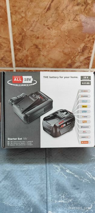 Starter Kit Bosch Alliance 1600A031T6, acumualtor 18V, 4 Ah