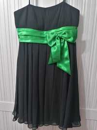 Rochie negru cu verde