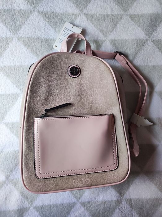 Rucsac mic roz cu bej Catwalk/Deichmann nou cu eticheta