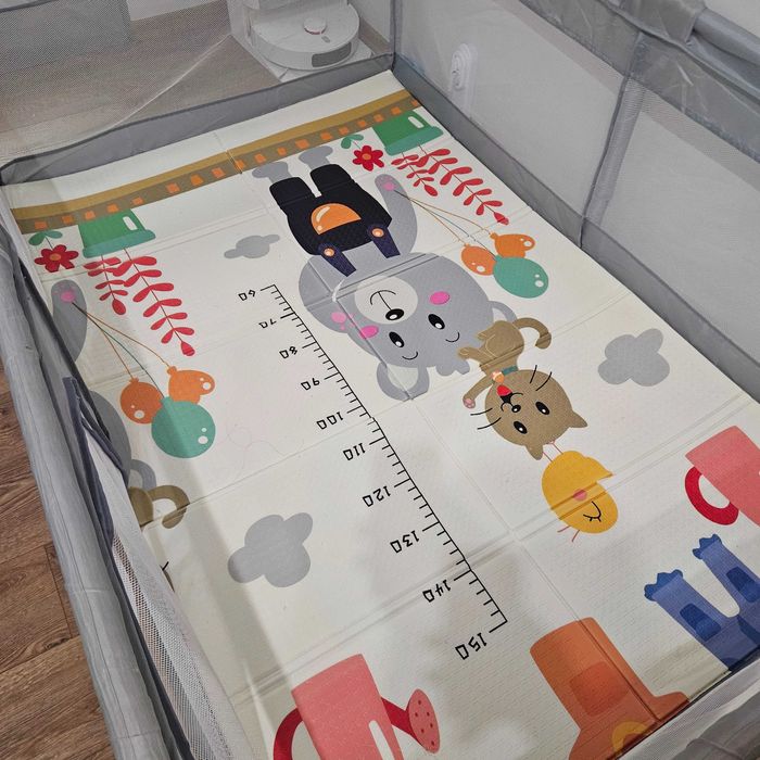 Детска кошара за игра 180х120 см + мека подложка килимче за под