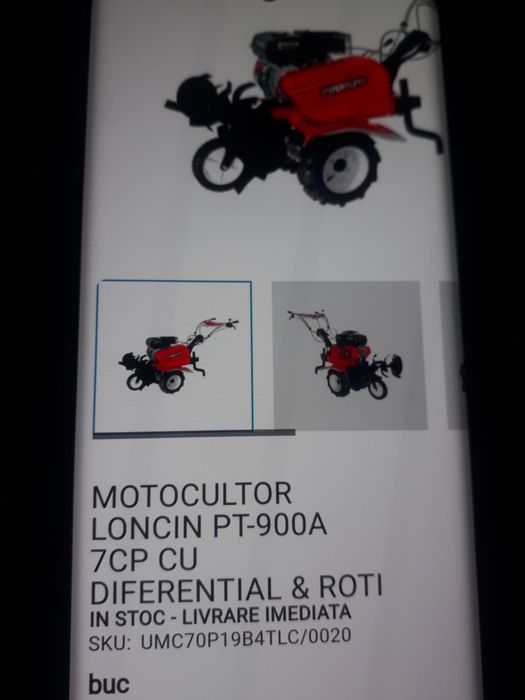 Motocultor LONCIN PT 900A  7CP benzima