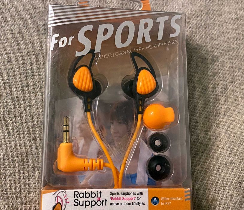 Căști sport Maxell HP-S20 Rabbit Support IPX7 portocalii rezistent apă