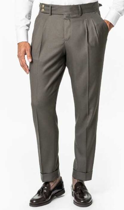 Costum Barbati Maro 100% Lana Fratelli Tallia di Delfino + Mocasini