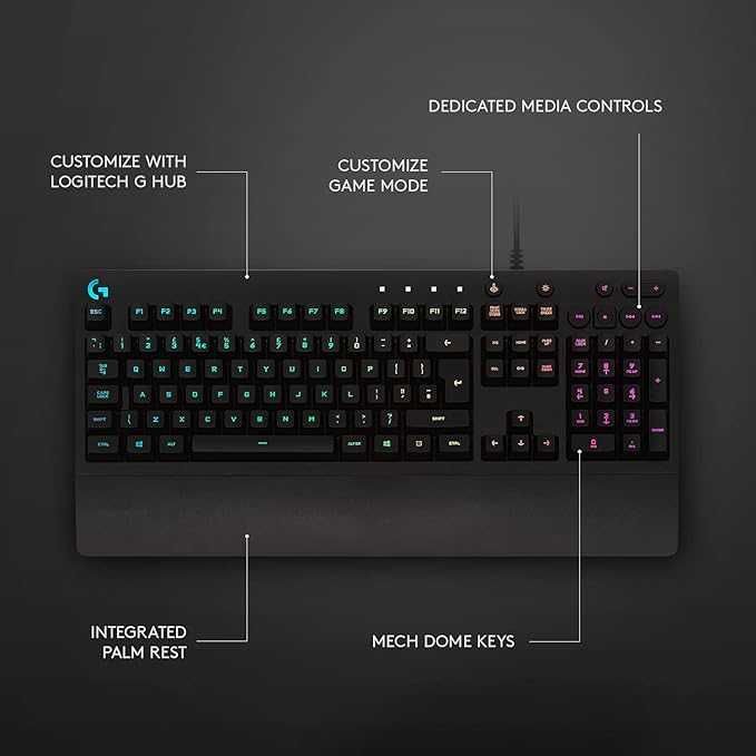 Logitech G G213 Prodigy Gaming Keyboard, LIGHTSYNC RGB Backlit Keys
