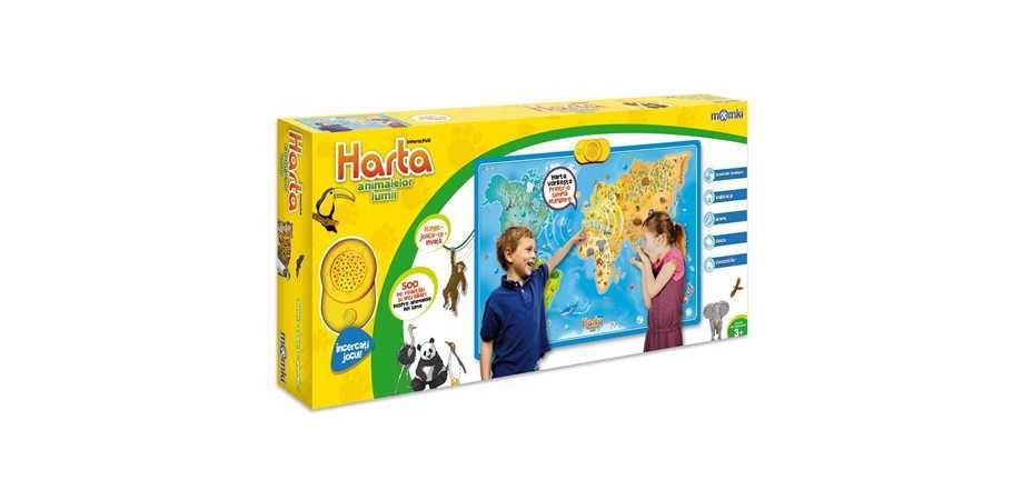 Harta interactiva cu animale, Harta interactiva a lumii Momki
