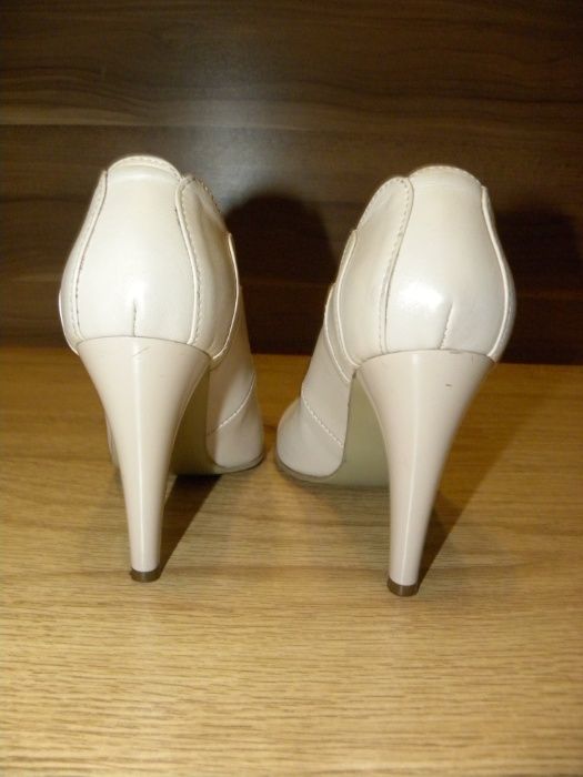 pantofi stiletto -piele naturala - roz perlat 36-37
