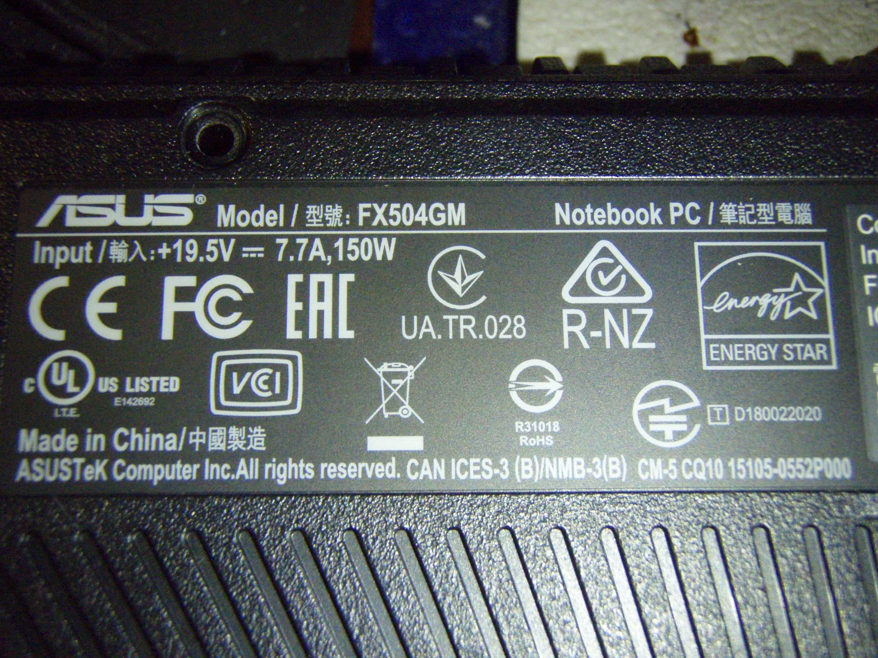 Dezmembrez Asus TUF FX504GM i5-8300H nVidia GTX1060, defect