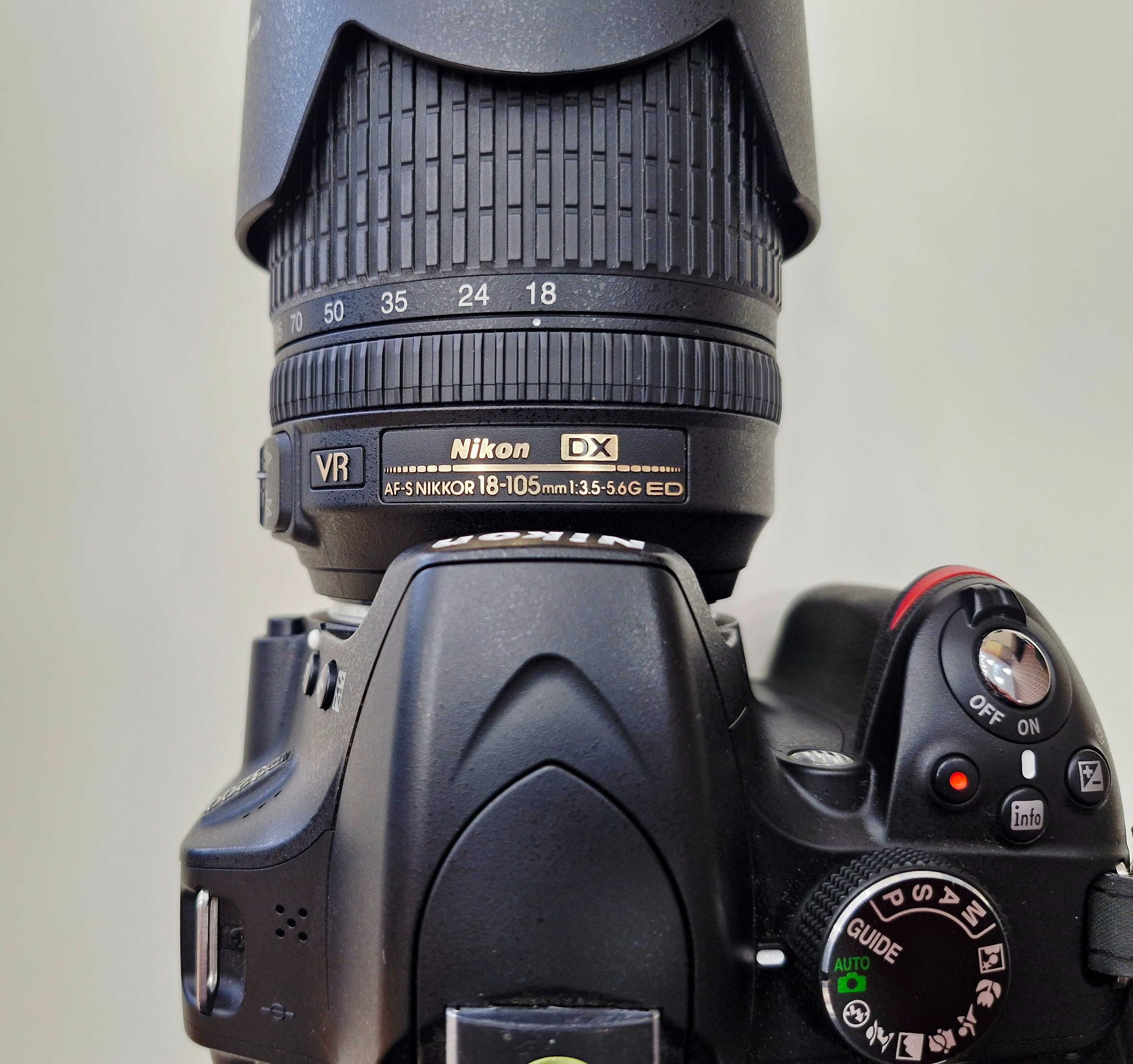 Nikon D3200 + 3бр Обективи Nikkor 18-105mm/Nikkor 18-55mm/DX 35mm