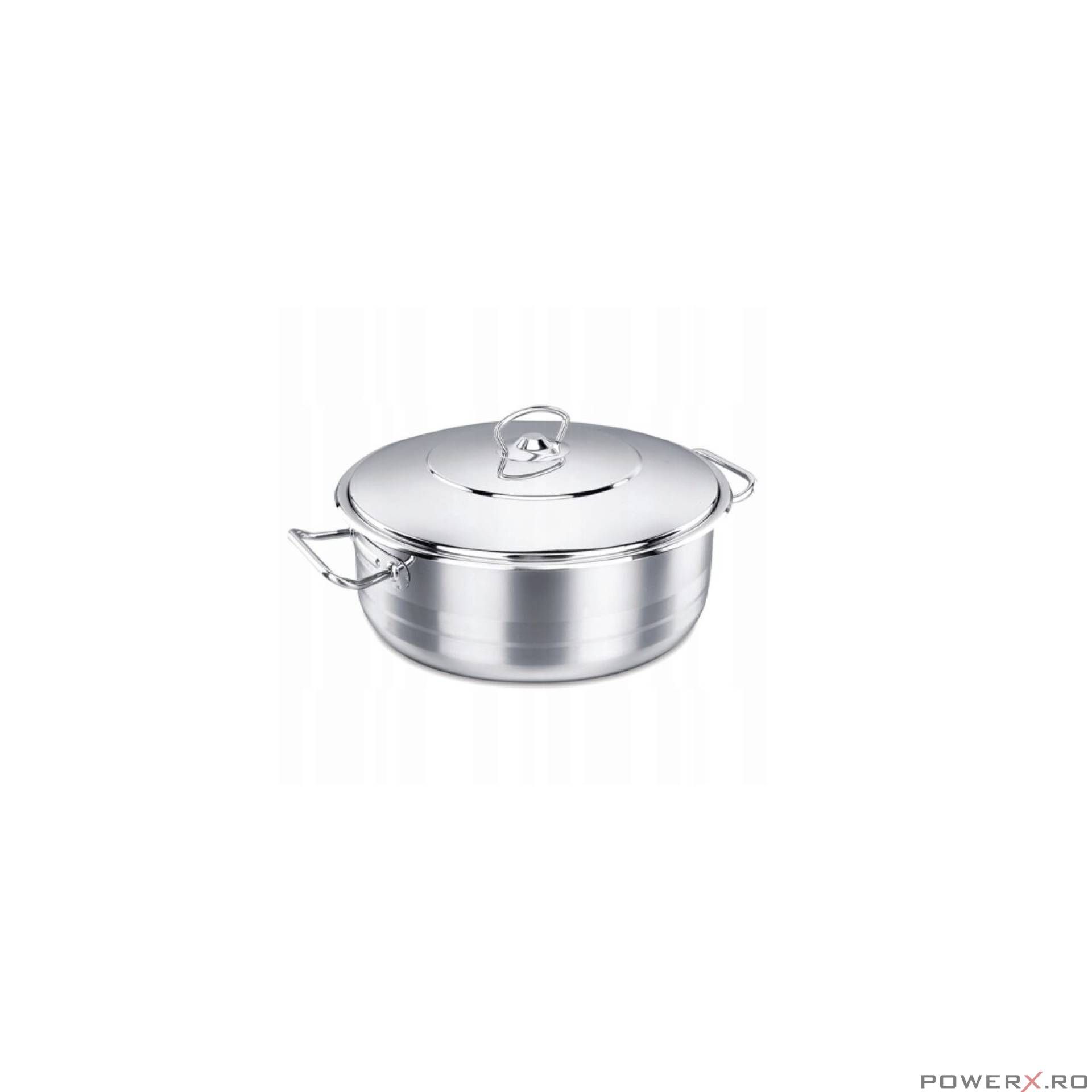 Oala cu capac din inox, 36x10cm 10litri, compatibila cu toate tipurile
