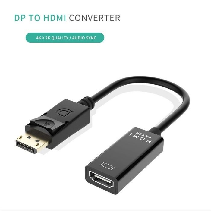 Cablu adaptor DisplayPort la HDMI convertor suporta audio 4K