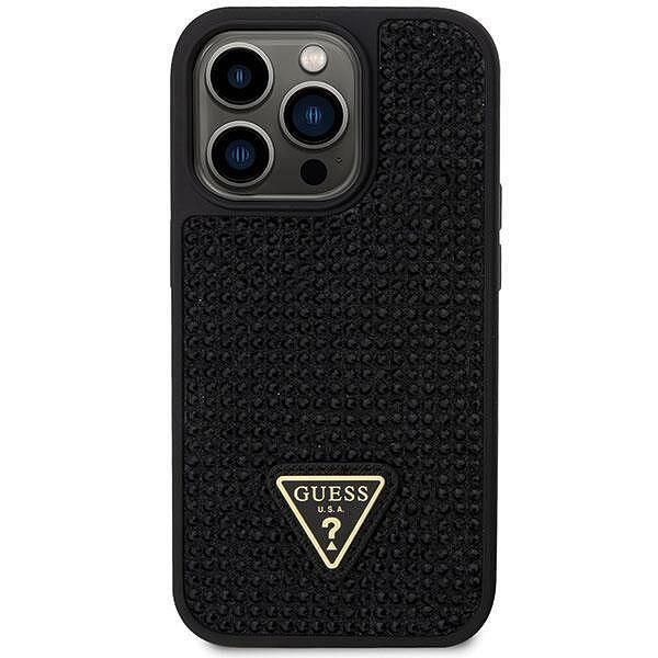 Кейс guess rhinestone triangle за iphone 14 pro 6.1" black