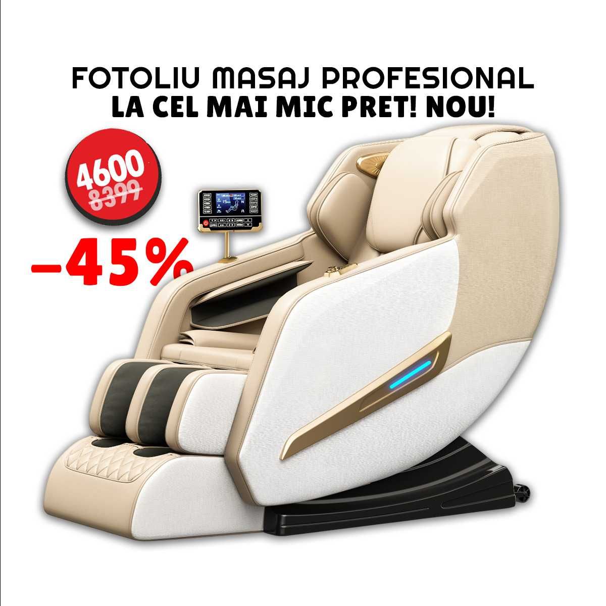Scaun de masaj profesional! ROLE, vibratii, perne, +++ REDUCERE -45%!