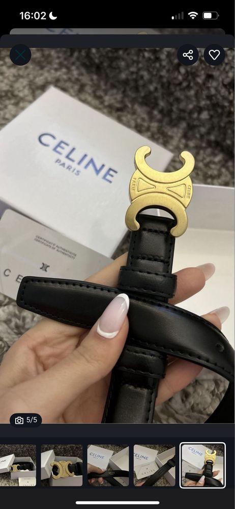 Curea Celine piele naturala pe comanda