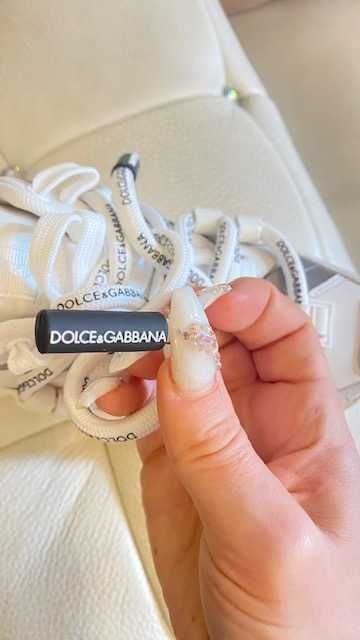 сникърси Долче и Габана 38*D&G Colour Block Lace-Up Sneakers