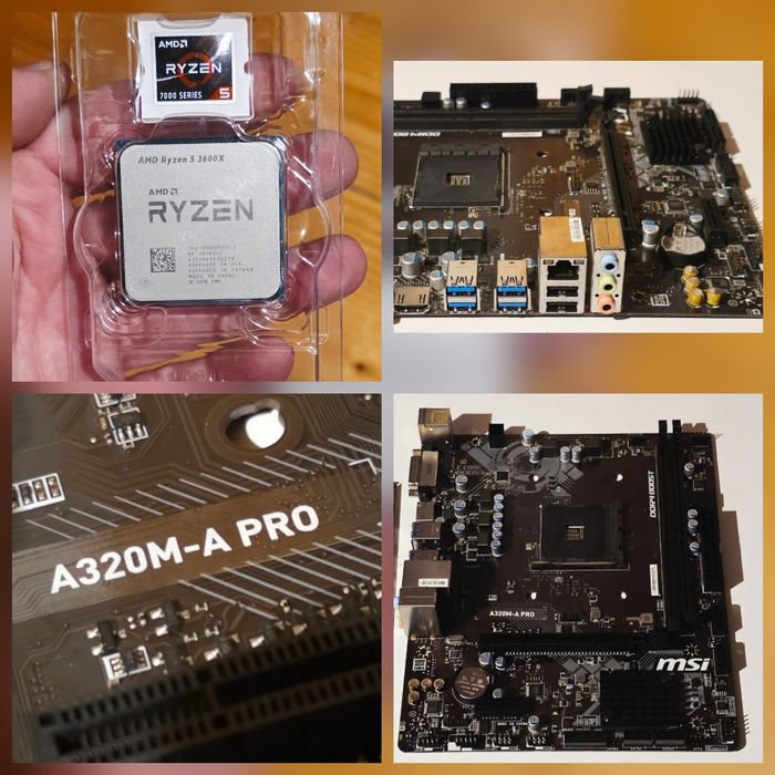 Kit gaming Ryzen 5 3600X 4.4GHz 12CPUs 16GB RAM 3200MHZ MSI A Pro MB