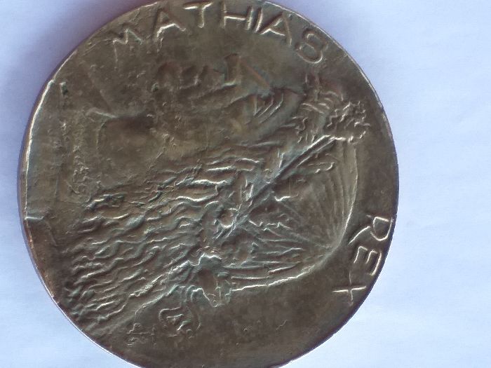placheta bronz mathias rex matei corvinul