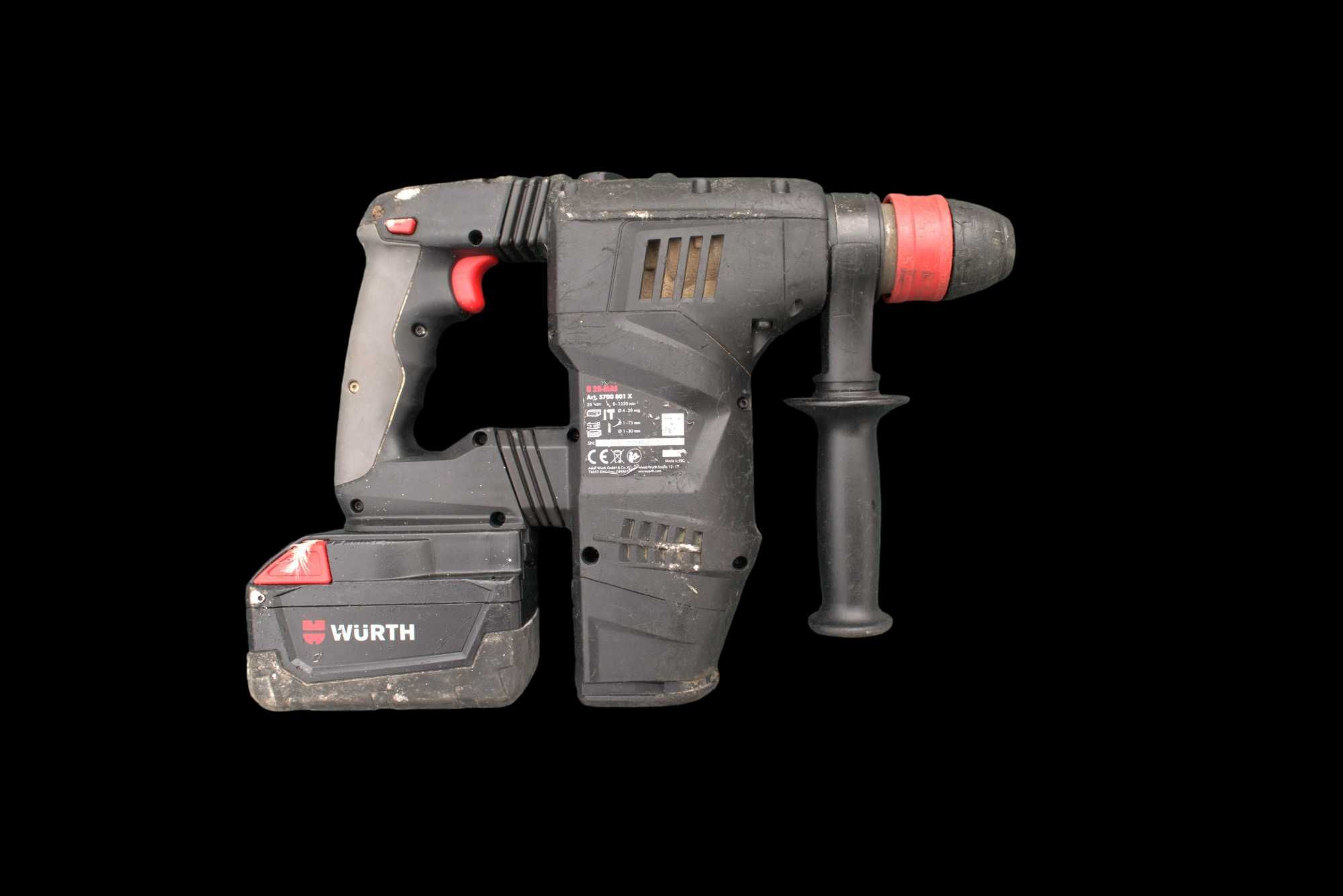 Ciocan rotopercutor WÜRTH cu acumulator și încărcător