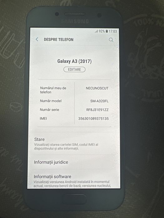 sam A3,2017 ,32 lib reta