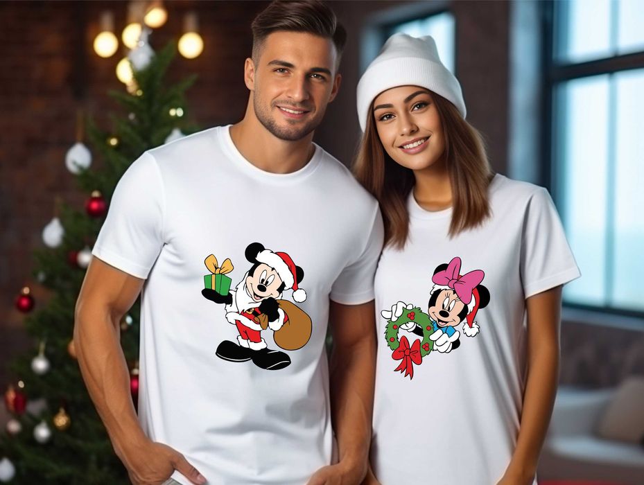 Коледни тениски с Минни и Мики Маус