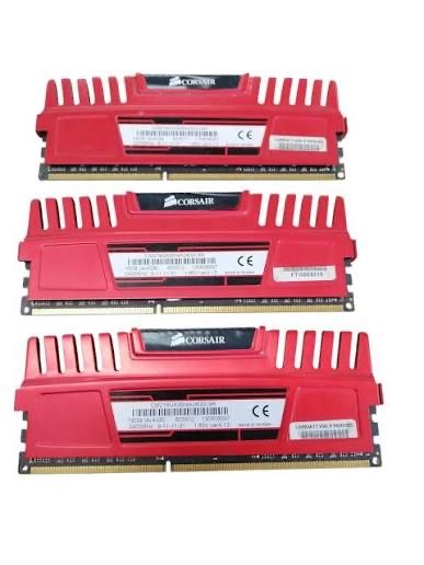 Оперативная память ddr3 corsair red 1600mhz 12gb (4+4+4)