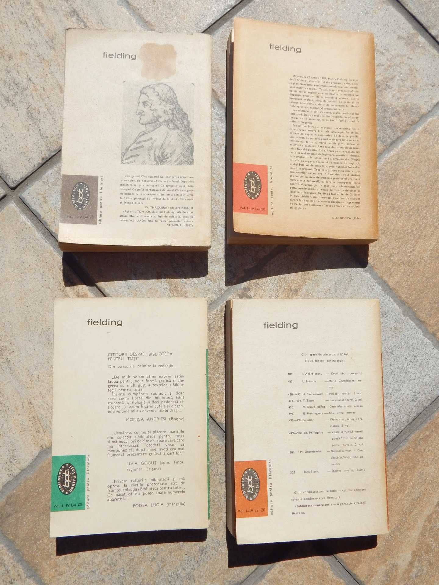 Tom Jones Henry Fielding complet 4 volume BPT 1969