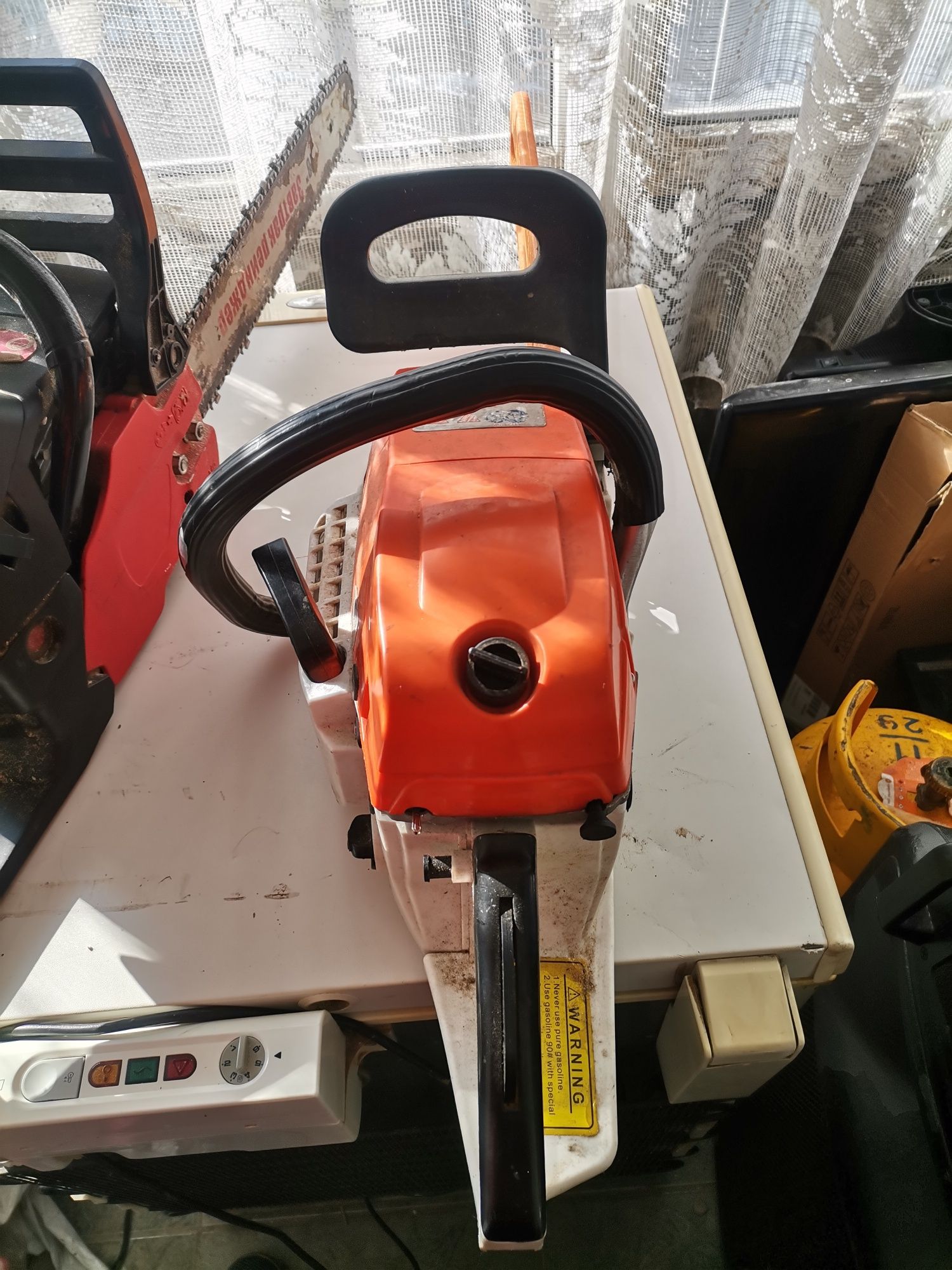 Drujba motofierastrau amestec benzina cu ulei perfect funcțională