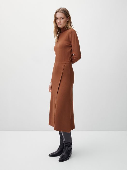 Massimo Dutti camel рокля S размер