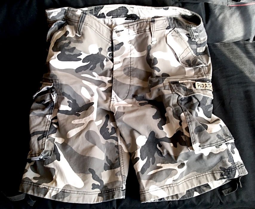 Pantaloni scurti XXL Mil-Tec Paratrooper camo urban airsoft/pescuit