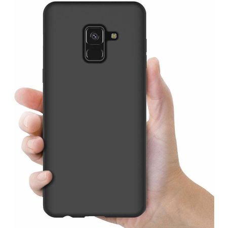 Husa pentru Samsung Galaxy A8 2018, GloMax Perfect Fit, Negru