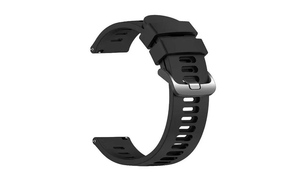 Bratara de ceas din silicon moale de 22mm Negru