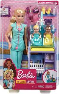 Barbie Кукла Барби доктор блондинка с младенцами