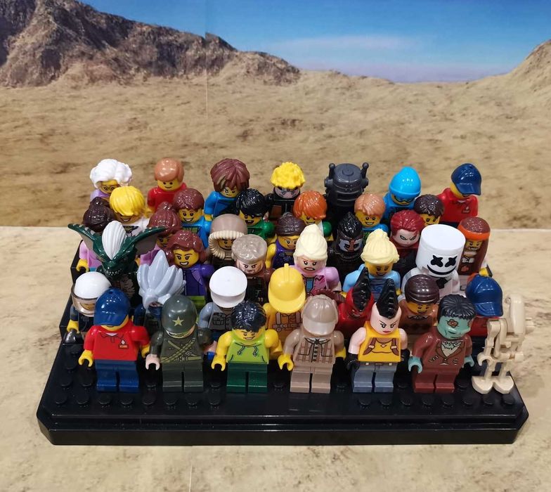 Cutie depozitare / prezentare colectie de Minifigurine Lego: negru/gri