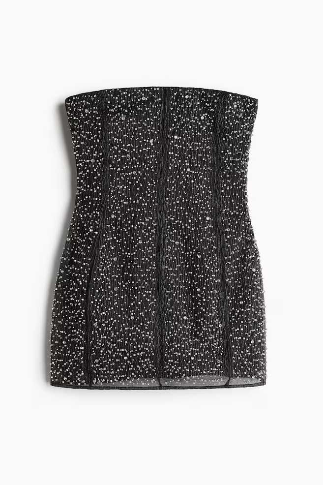 Мини рокля бандо с декорации H&M 2024 Holiday collection