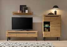 Set mobilier living Torge, 3 piese, stil scandinav, MDF / PAL