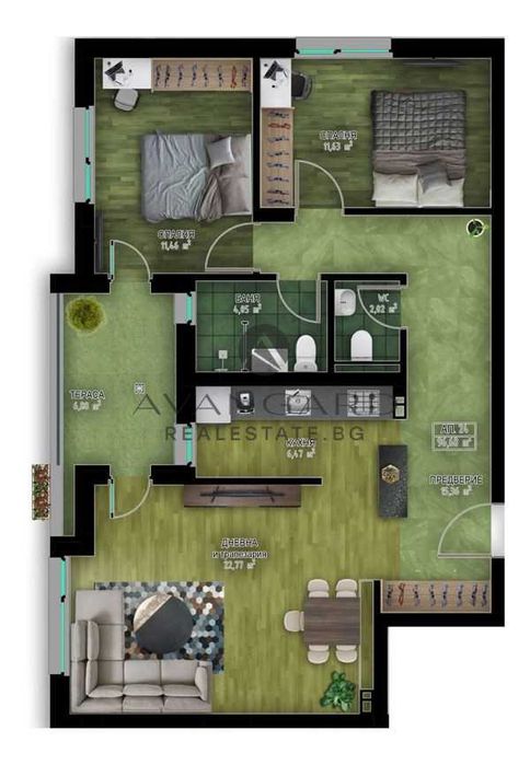 Продава се Тристаен апартамент в Пловдив, Кършияка - 121 кв.м за 1174 €/кв.м - Снимка #2