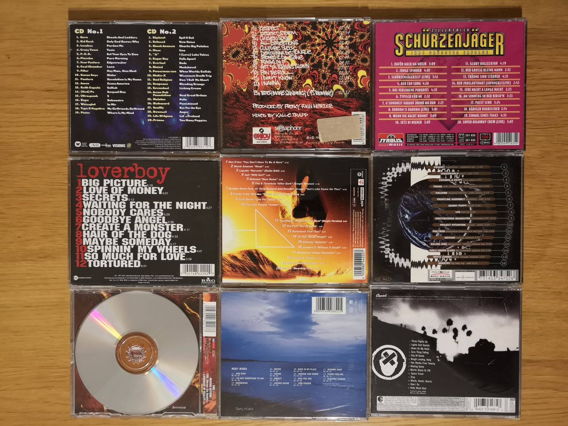 CD muzica rock, punk, heavy metal, compilații