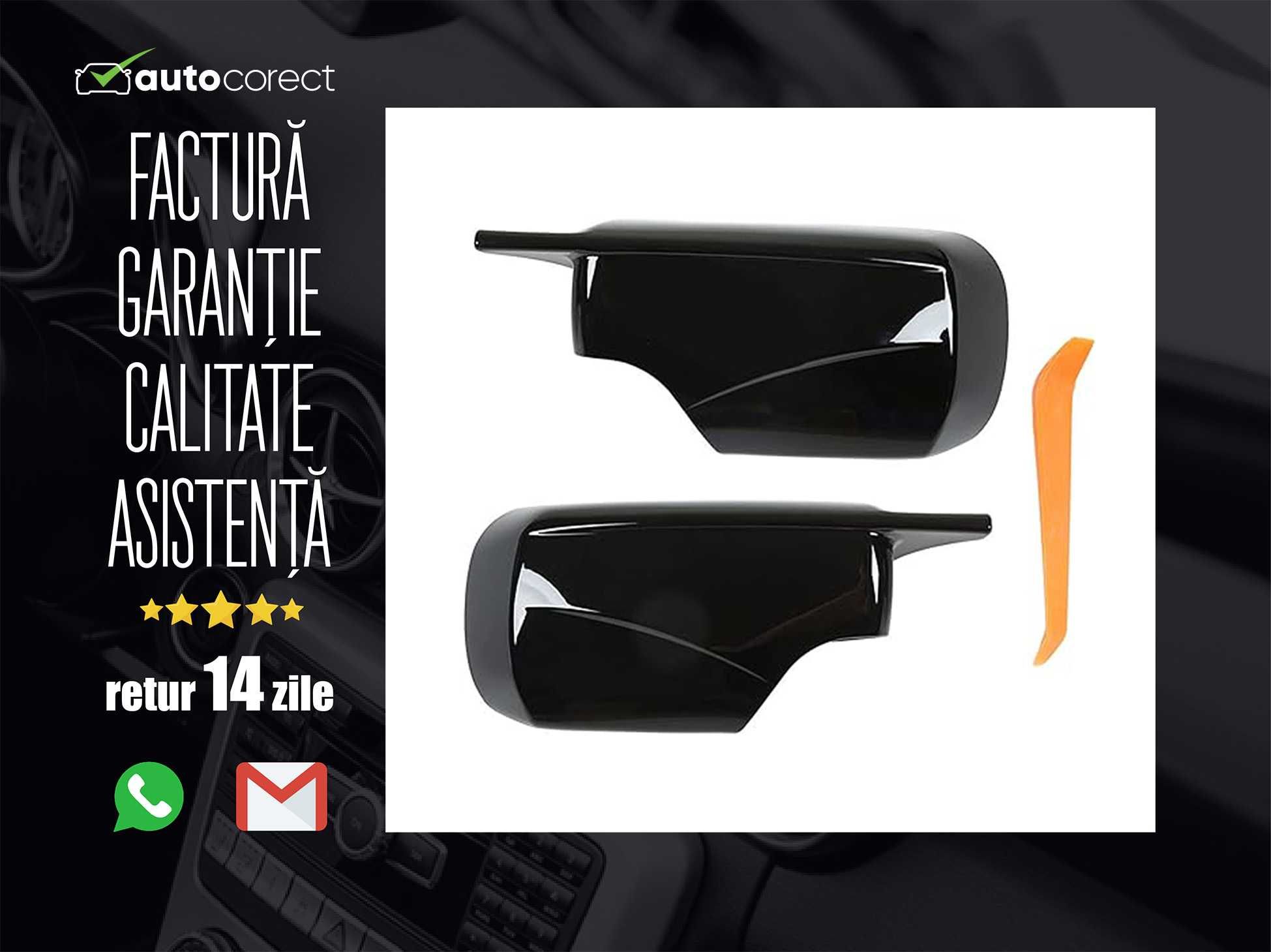 Set capace oglinzi negru lucios /glossy BMW e46 / e39 tip batman