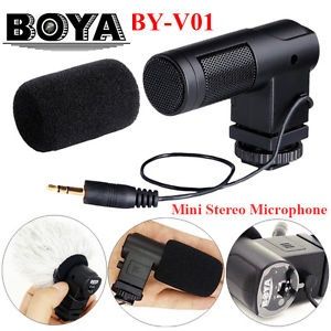 Microfon BOYA BY-V01 Mini X/Y Stereo Condenser Microphone with 90°/ 12