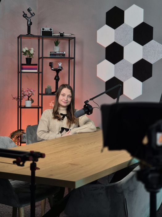 Kit microfon profesional + braț reglabil streaming, podcast, gaming