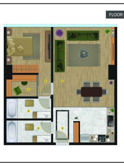 ПРЕМИУМ‼️Квартира ЖК Piramit Tower 2/26/48 Коробка 70м2 ор Мукими мост