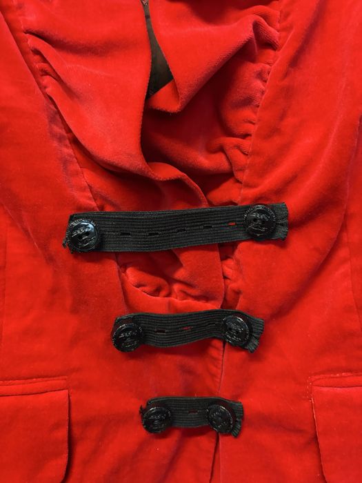 Sacou Mathilde matimea 36, catifea rosie, ca nou