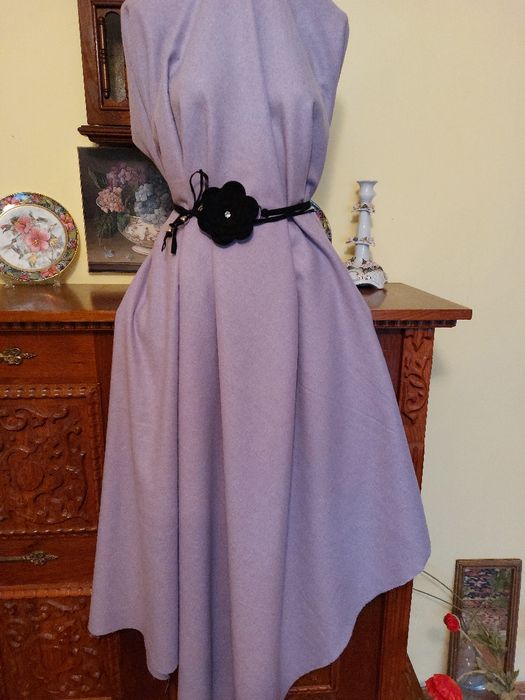 Stofa frumoasa mix lana, culoare lila stins 2m/1,55m