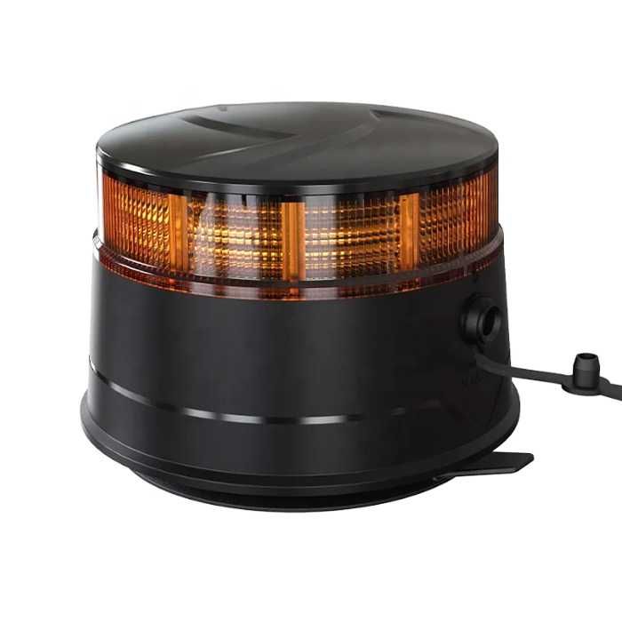 LED Сигнална Лампа 12-24V, Оранжева - 30 LED, IP67, Магнит, 7 Режима,