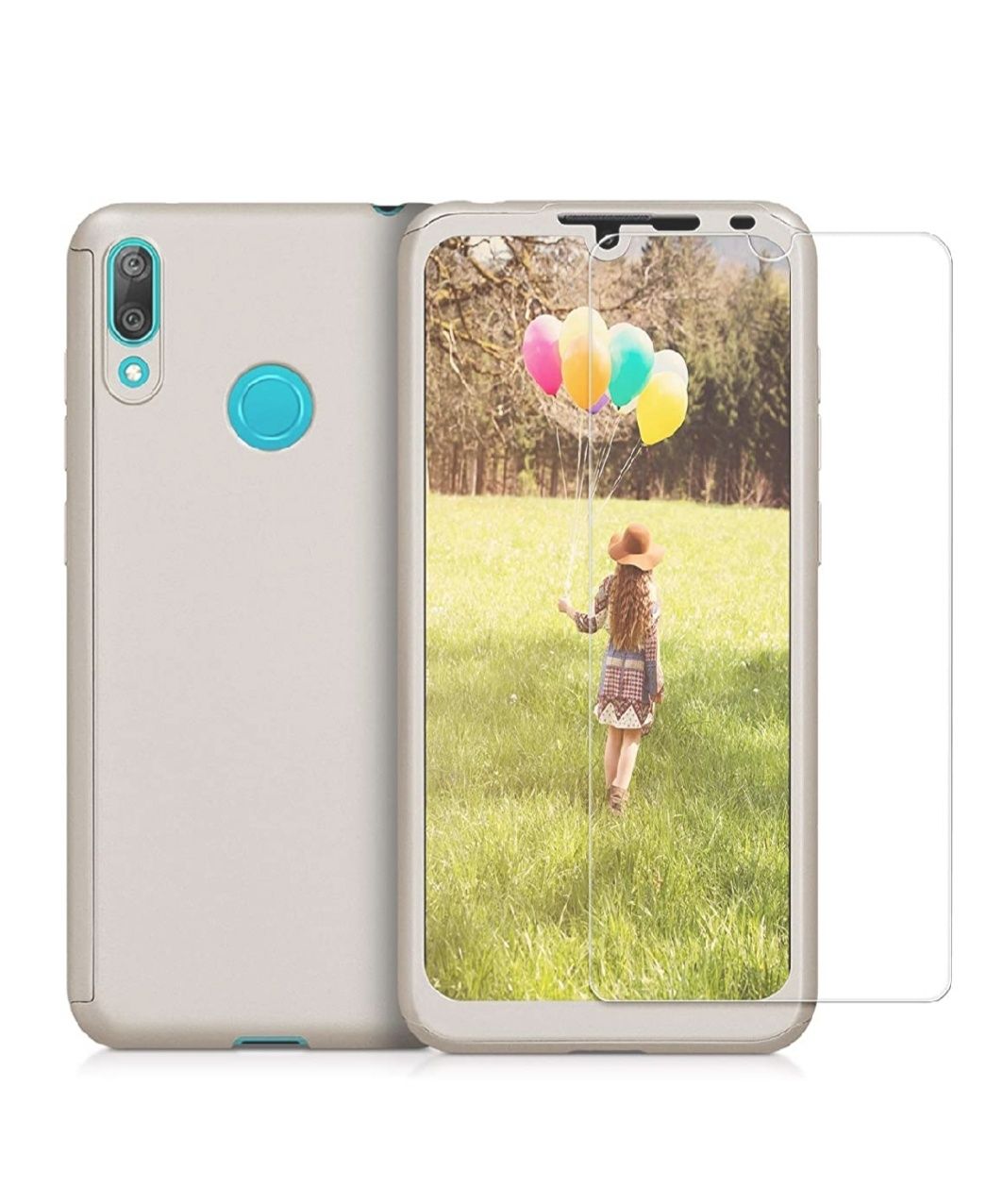 Husa protectie 360 " +folie sticla Huawei Y7 2019 ; Y6 2019