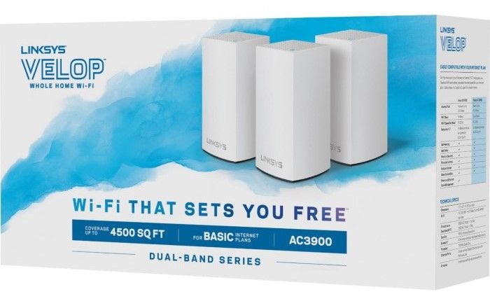 Sistem wireless Linksys Velop Intelligent Mesh, 3 pack, AC 3900 NOU