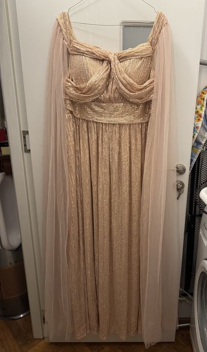 Rochie de seara aurie paiete XL