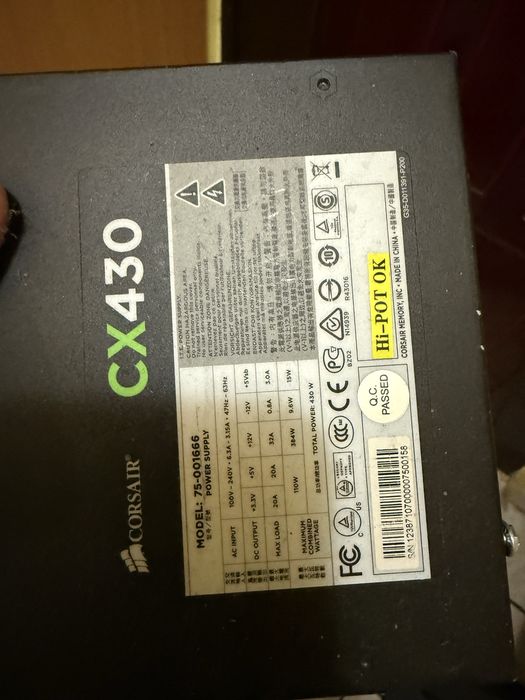 Vand sursa pc corsair cx430w/ bequiet 530w